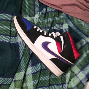 Jordan Athletic Shoes Black White Blue Red